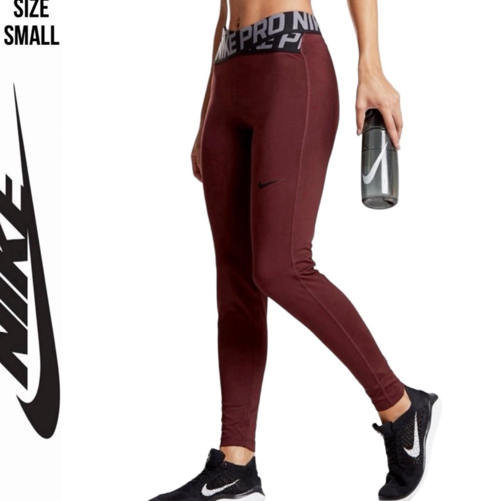 NIKE PRO INTERTWIST BROWN LEGGINGS Brown